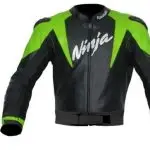 Kawasaki Ninja Green & Black Leather Motorcycle Jacket
