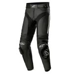 Alpinestars Black and White Professional Leather Motorcycle Riding Pants