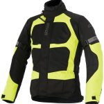 Men’s High-Visibility Black and Neon Yellow Adventure Touring Textile Jacket