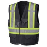 Men’s High-Visibility Black and Yellow Safety Vest
