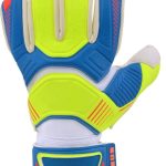 Pro-Match Neon Yellow, Royal Blue & Coral Goalkeeper Gloves