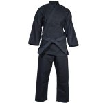 Classic Solid Black Traditional Martial Arts Uniform (Gi/Dobok)