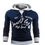 “Taste of Freedom” Navy Blue & Grey Athletic Pullover Hoodie