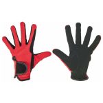 Red & Black Performance Equestrian Riding Gloves