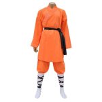 Traditional Orange Shaolin Monk & Ninja Gi Martial Arts Uniform Set