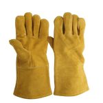 Professional Gold Split Cowhide Welding Gloves