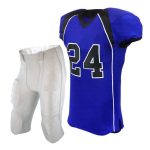 Professional Custom Royal Blue & Silver “24” American Football Uniform Set