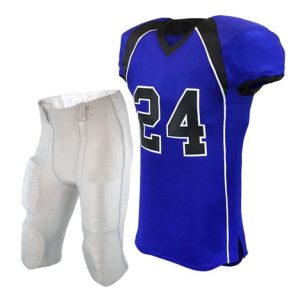 Professional Custom Royal Blue & Silver "24" American Football Uniform Set