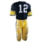 Classic Black & Athletic Gold American Football Uniform Set (#12)