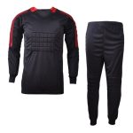 Pro-Match Black & Red Grid-Padded Goalkeeper Jersey & Pants Set