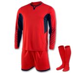 Pro-Match Red & Navy Goalkeeper Jersey, Shorts & Socks Kit
