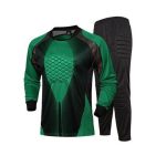 Pro-Match Green & Black Padded Goalkeeper Jersey & Pants Set