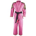 Pink & Gold Embroidered Brazilian Jiu-Jitsu Gi & Kimono Set