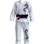 White Dragon Embroidered Brazilian Jiu-Jitsu Gi & Kimono Set