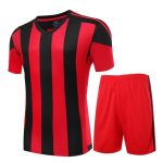 Red & Black Striped Soccer Kit Set