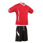 Red & Black Contrast Soccer Kit Set
