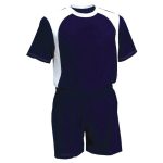 Navy Blue & White Raglan Soccer Kit Set